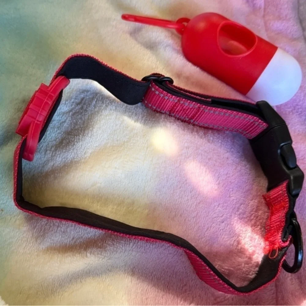 Red and Black With Air Tag Slot Collar
